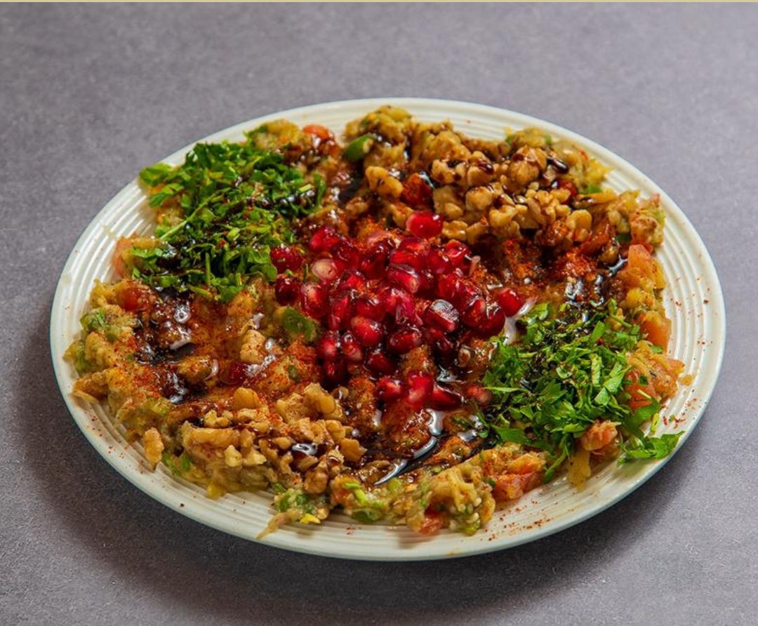 صحن-بابا-غنوج-مع-زيت