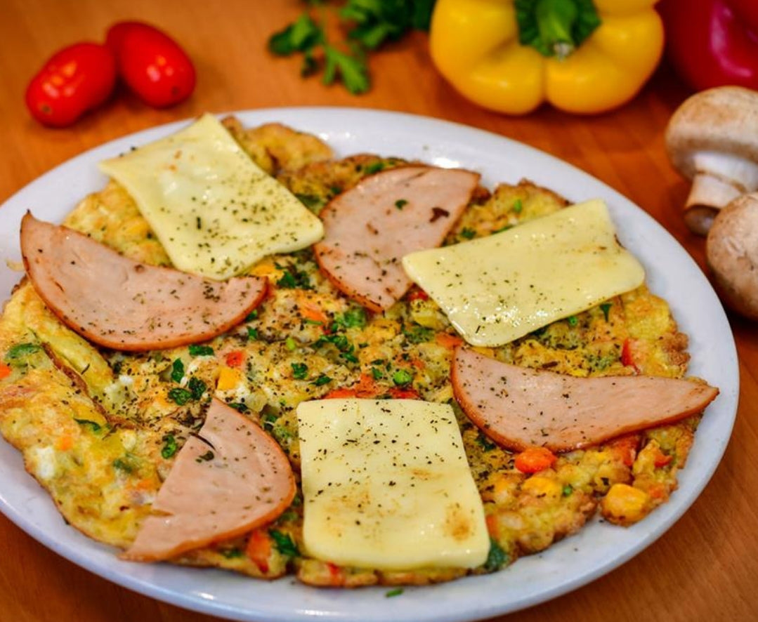 صحن-بيض-اومليت-مع-بافاريا-وقشقوان