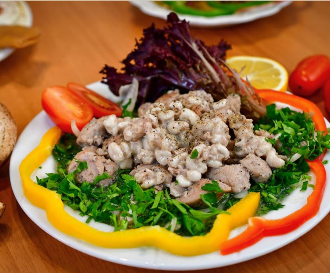 صحن بيضات غنم مع سناسل