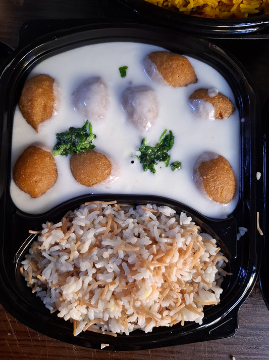 كبة لبنية مع رز ابيض