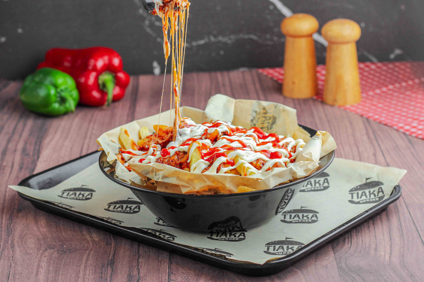 تياكا فرايز لحم