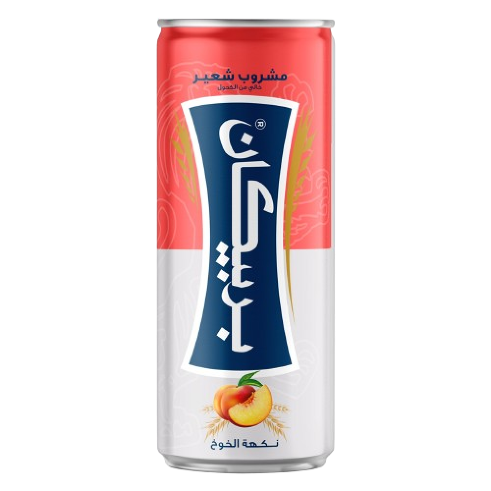 شراب شعير بربيكان تنك بنكهة الدراق