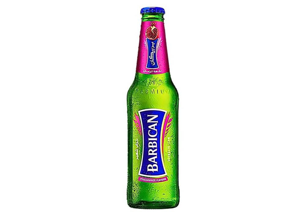 شراب شعير بربيكان زجاج بنكهة الرمان