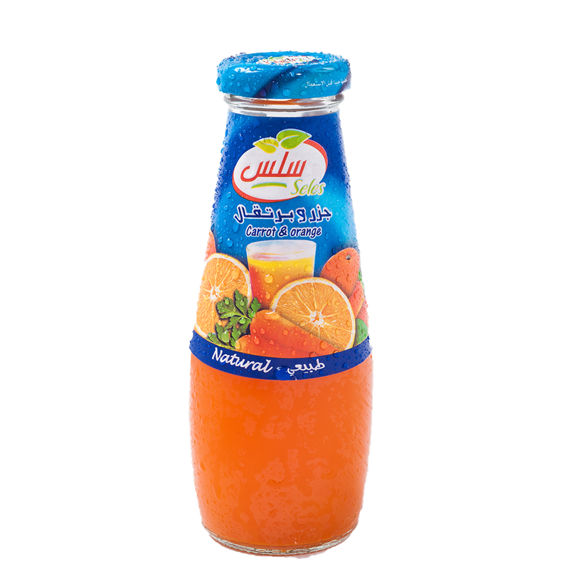 عصير سلس برتقال +جزر