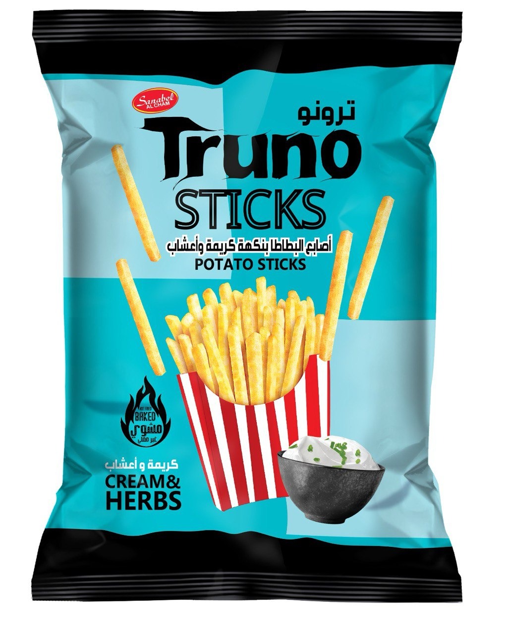 ترونو ستيكس بنكهة كريمة وأعشاب 102 غ