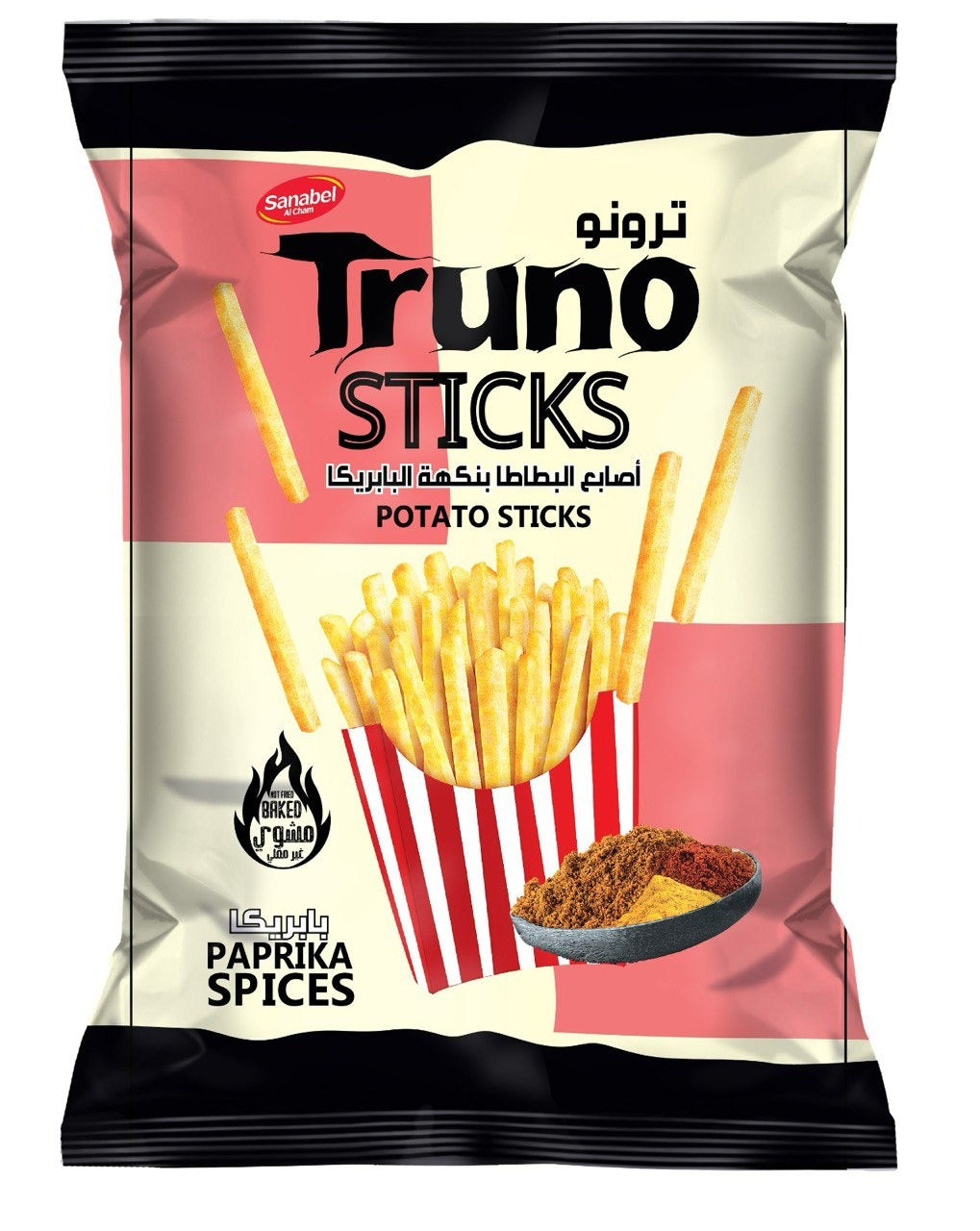 ترونو ستيكس بنكهة البابريكا 102 غ